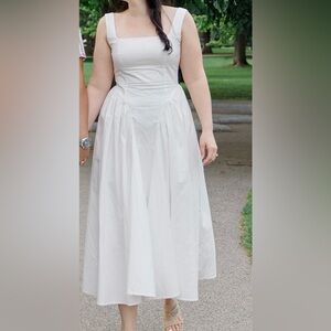 Commense White Midi Dress
